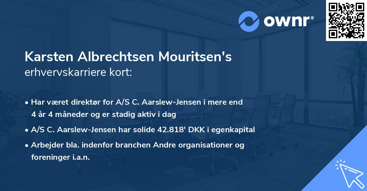 Karsten Albrechtsen Mouritsen's erhvervskarriere kort