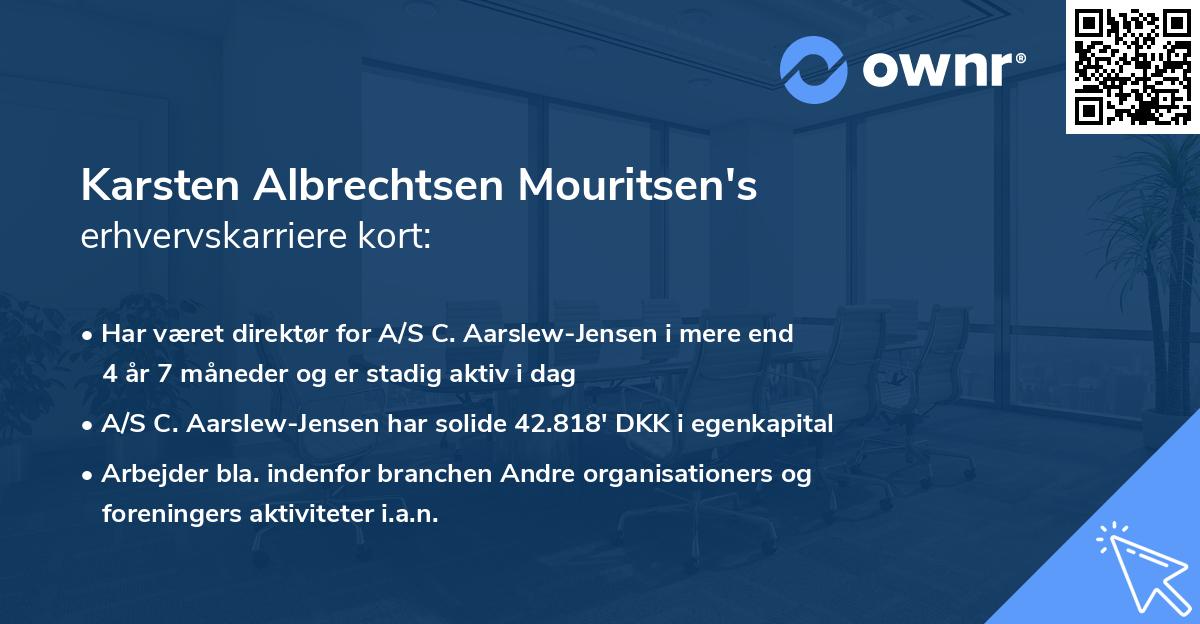 Karsten Albrechtsen Mouritsen's erhvervskarriere kort