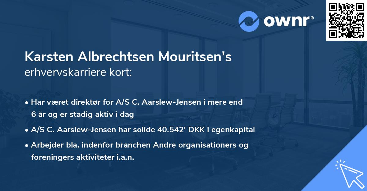 Karsten Albrechtsen Mouritsen's erhvervskarriere kort
