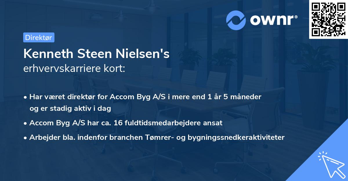 Kenneth Steen Nielsen's erhvervskarriere kort