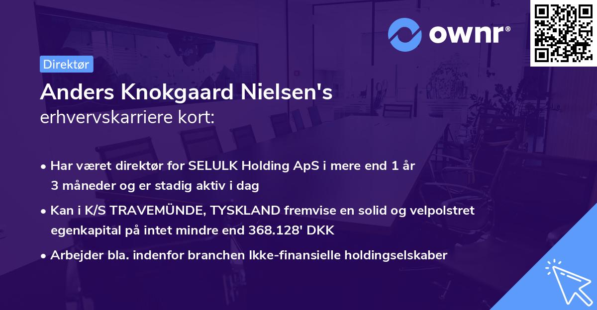 Anders Knokgaard Nielsen's erhvervskarriere kort