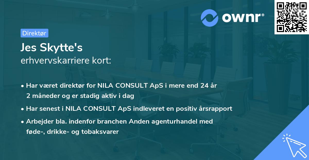 Jes Skytte's erhvervskarriere kort