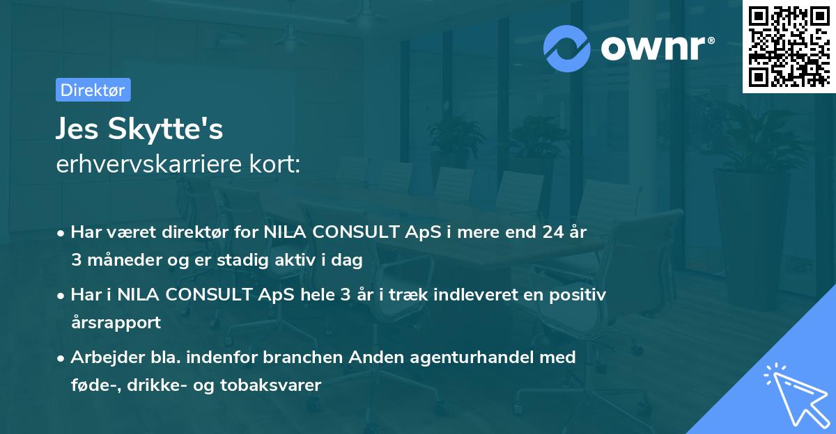 Jes Skytte's erhvervskarriere kort