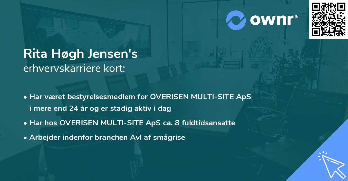 Rita Høgh Jensen's erhvervskarriere kort