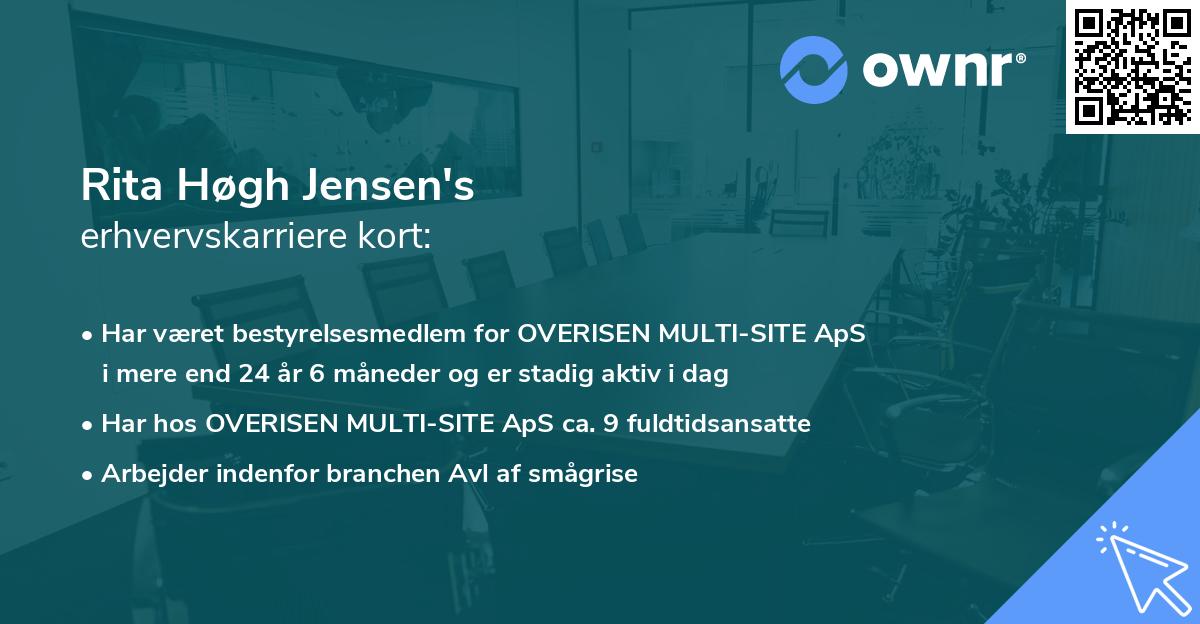 Rita Høgh Jensen's erhvervskarriere kort