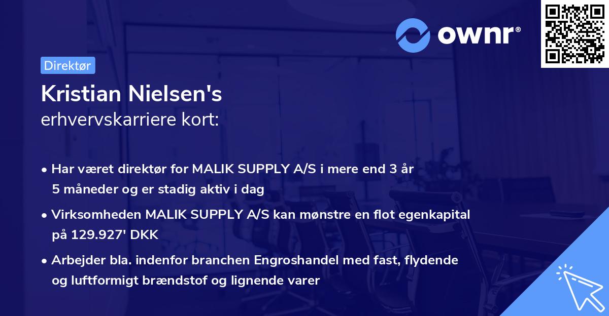 Kristian Nielsen's erhvervskarriere kort
