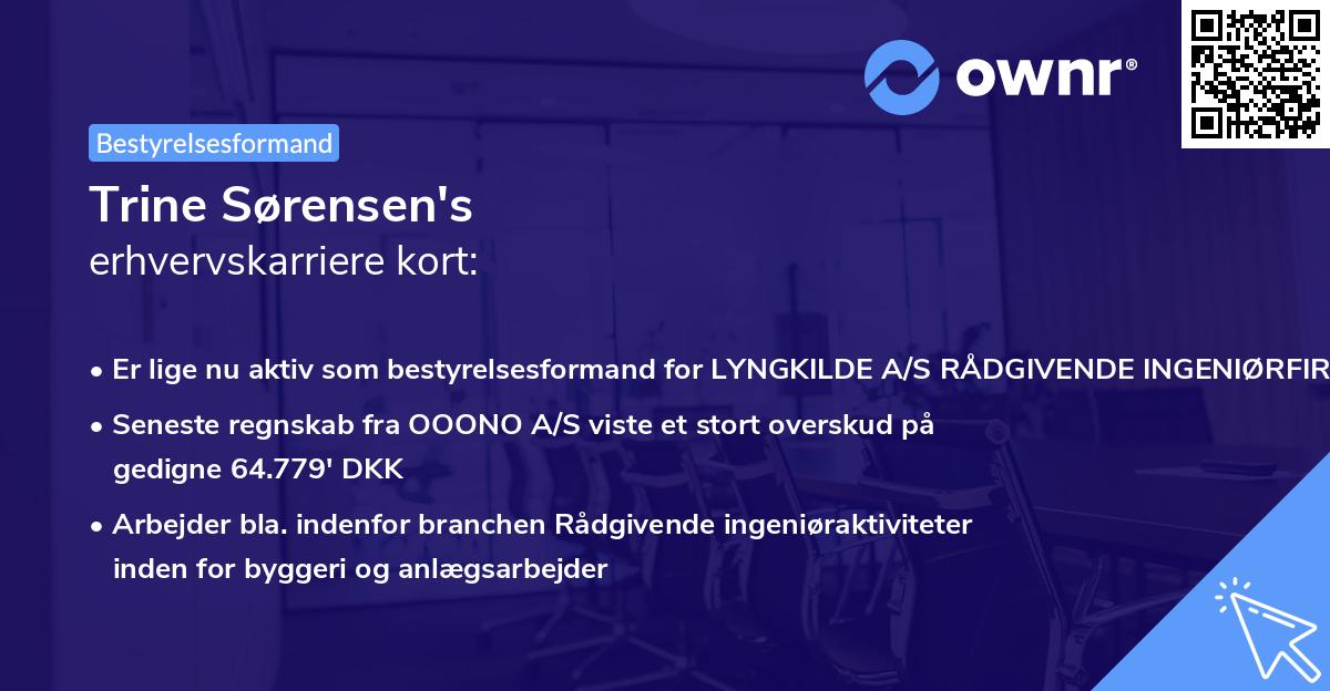 Trine Sørensen's erhvervskarriere kort