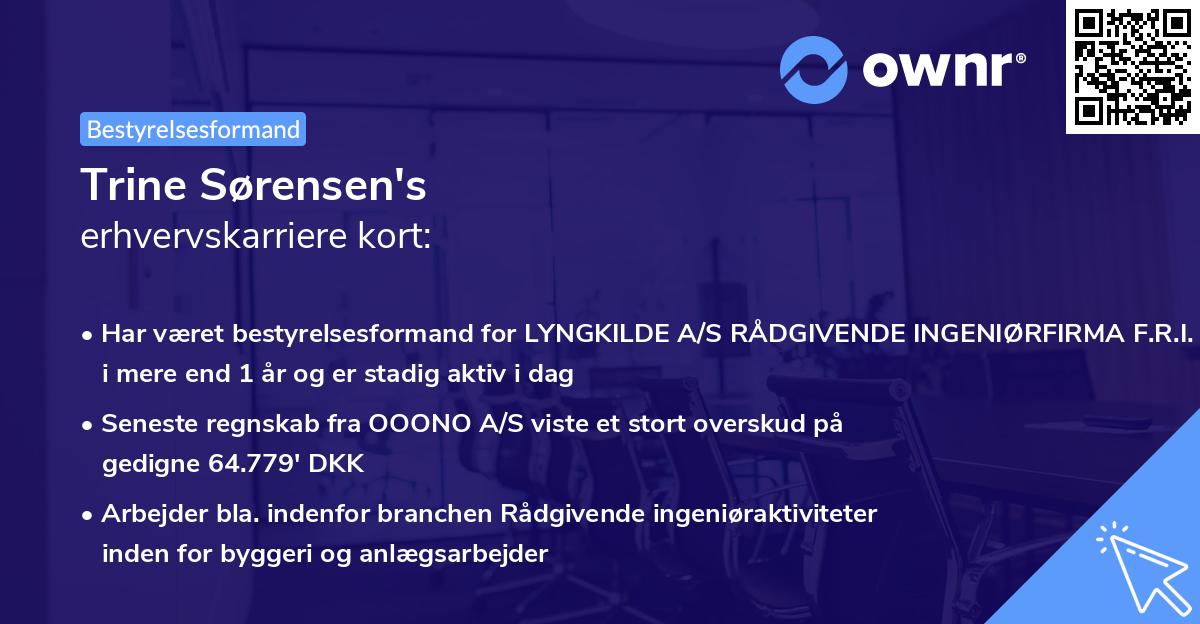 Trine Sørensen's erhvervskarriere kort