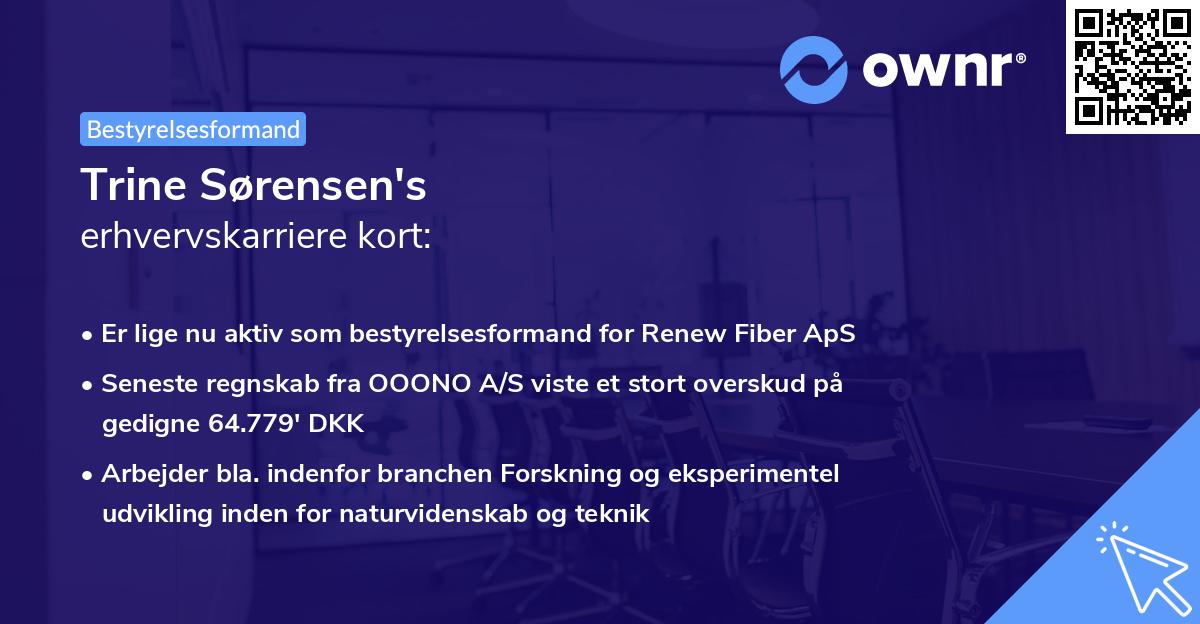 Trine Sørensen's erhvervskarriere kort