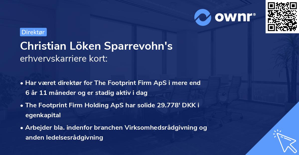 Christian Löken Sparrevohn's erhvervskarriere kort