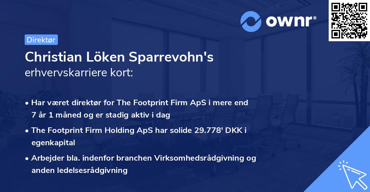 Christian Löken Sparrevohn's erhvervskarriere kort