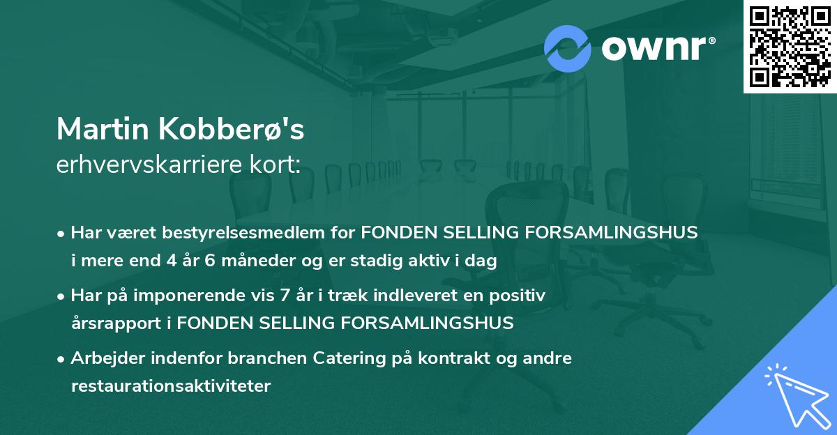 Martin Kobberø's erhvervskarriere kort