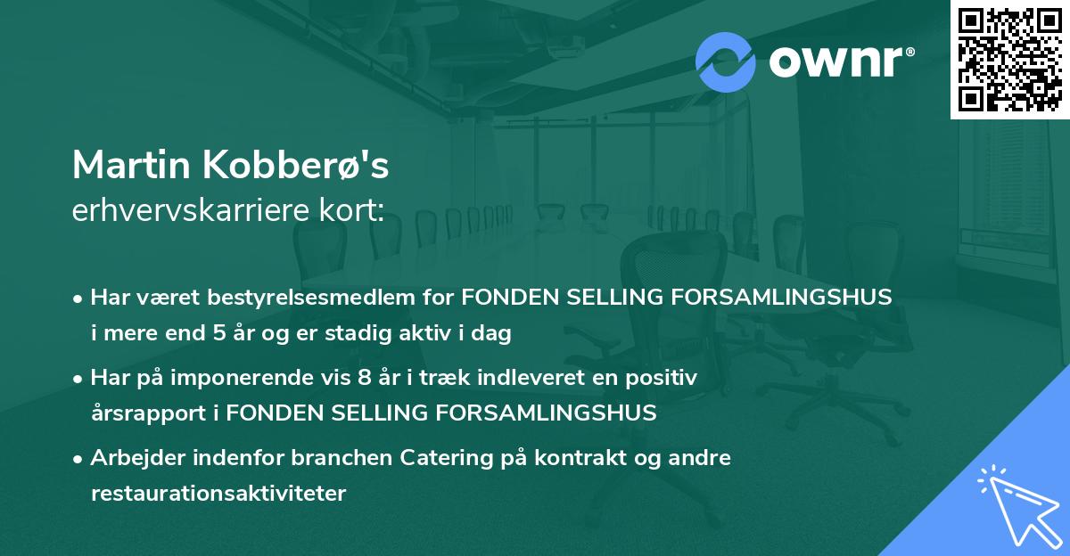 Martin Kobberø's erhvervskarriere kort