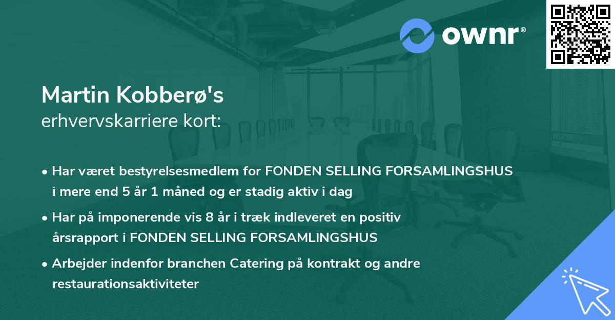 Martin Kobberø's erhvervskarriere kort