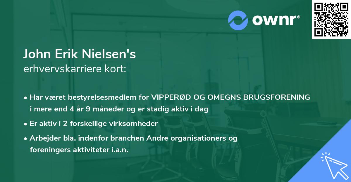 John Erik Nielsen's erhvervskarriere kort