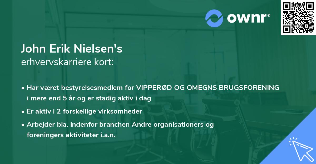 John Erik Nielsen's erhvervskarriere kort