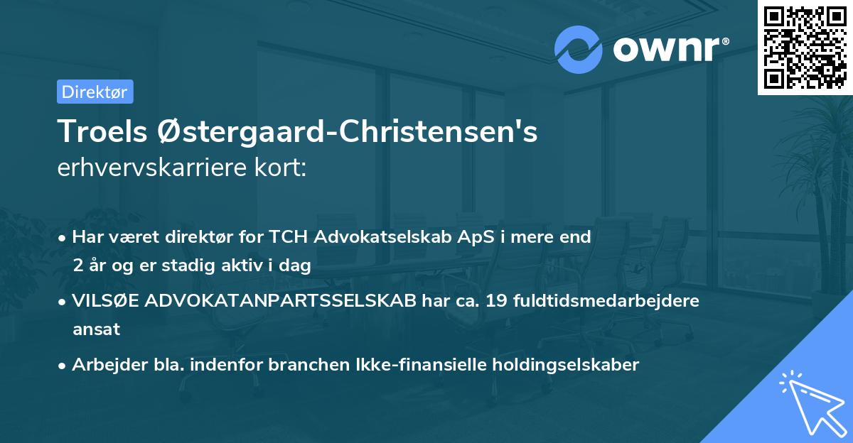 Troels Østergaard-Christensen's erhvervskarriere kort