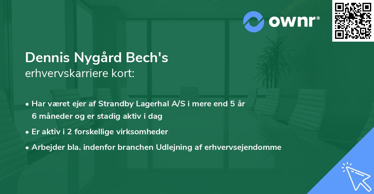 Dennis Nygård Bech's erhvervskarriere kort