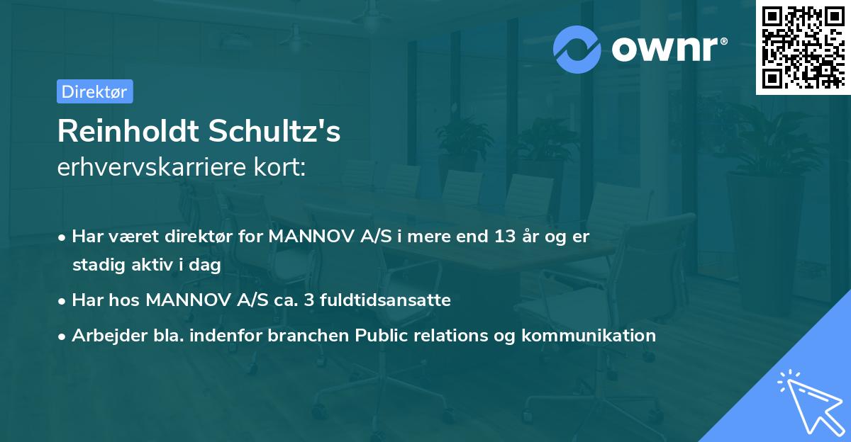 Reinholdt Schultz's erhvervskarriere kort