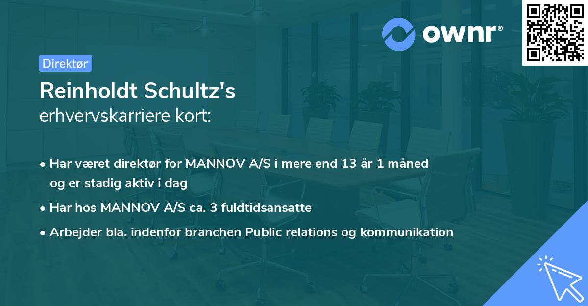 Reinholdt Schultz's erhvervskarriere kort