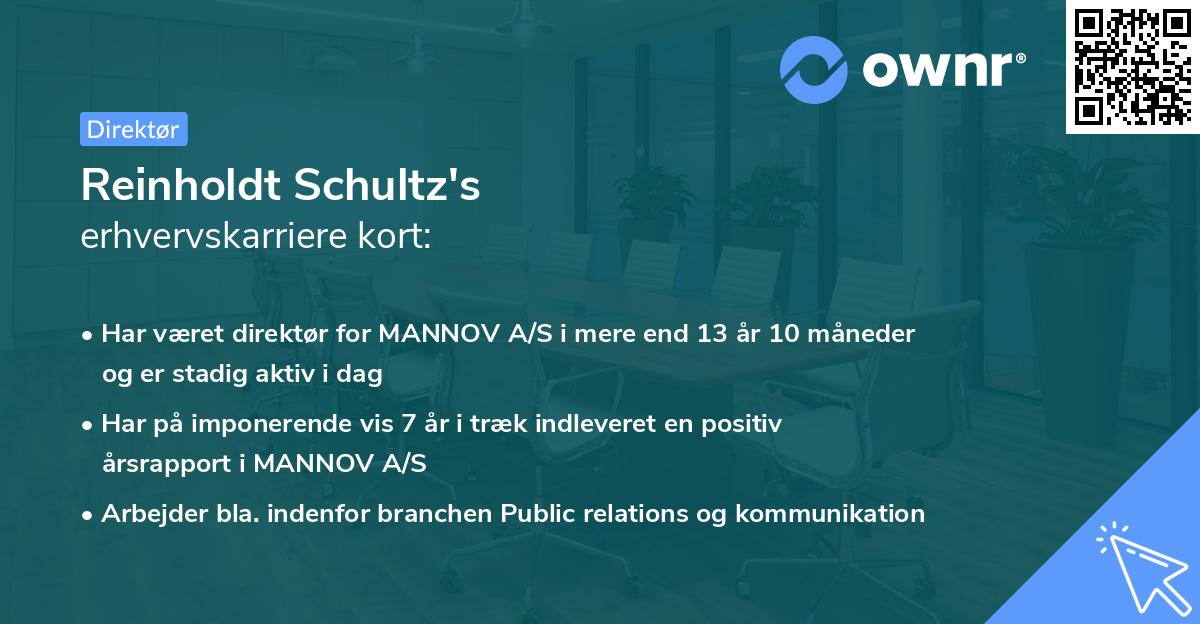Reinholdt Schultz's erhvervskarriere kort
