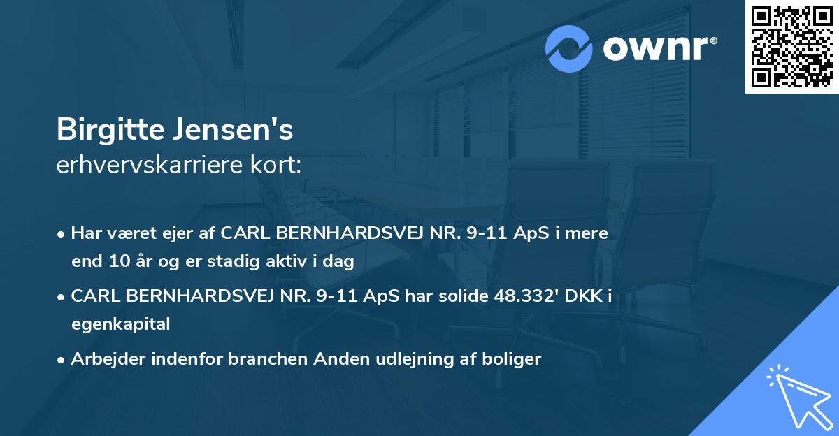 Birgitte Jensen's erhvervskarriere kort