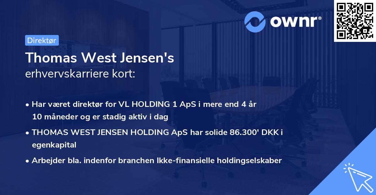 Thomas West Jensen's erhvervskarriere kort