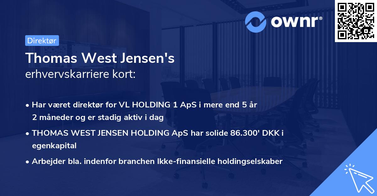 Thomas West Jensen's erhvervskarriere kort