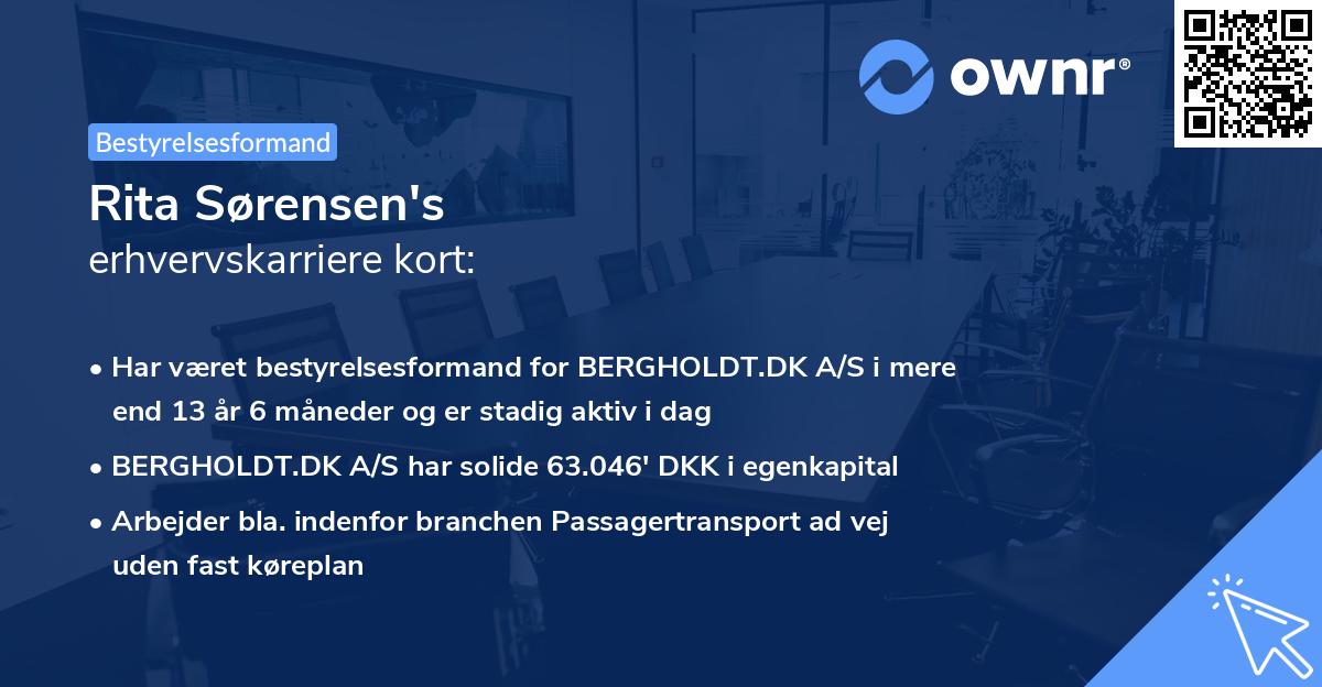 Rita Sørensen's erhvervskarriere kort