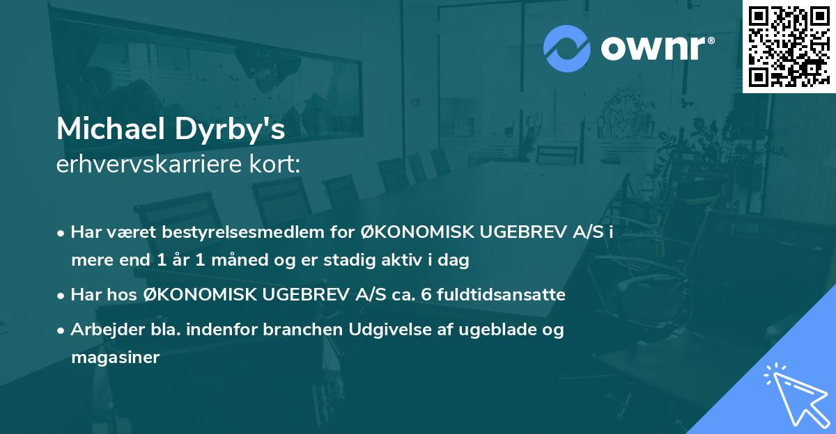 Michael Dyrby's erhvervskarriere kort