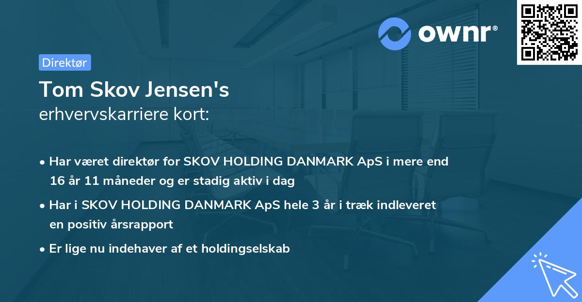 Tom Skov Jensen's erhvervskarriere kort