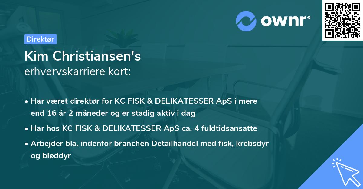 Kim Christiansen's erhvervskarriere kort