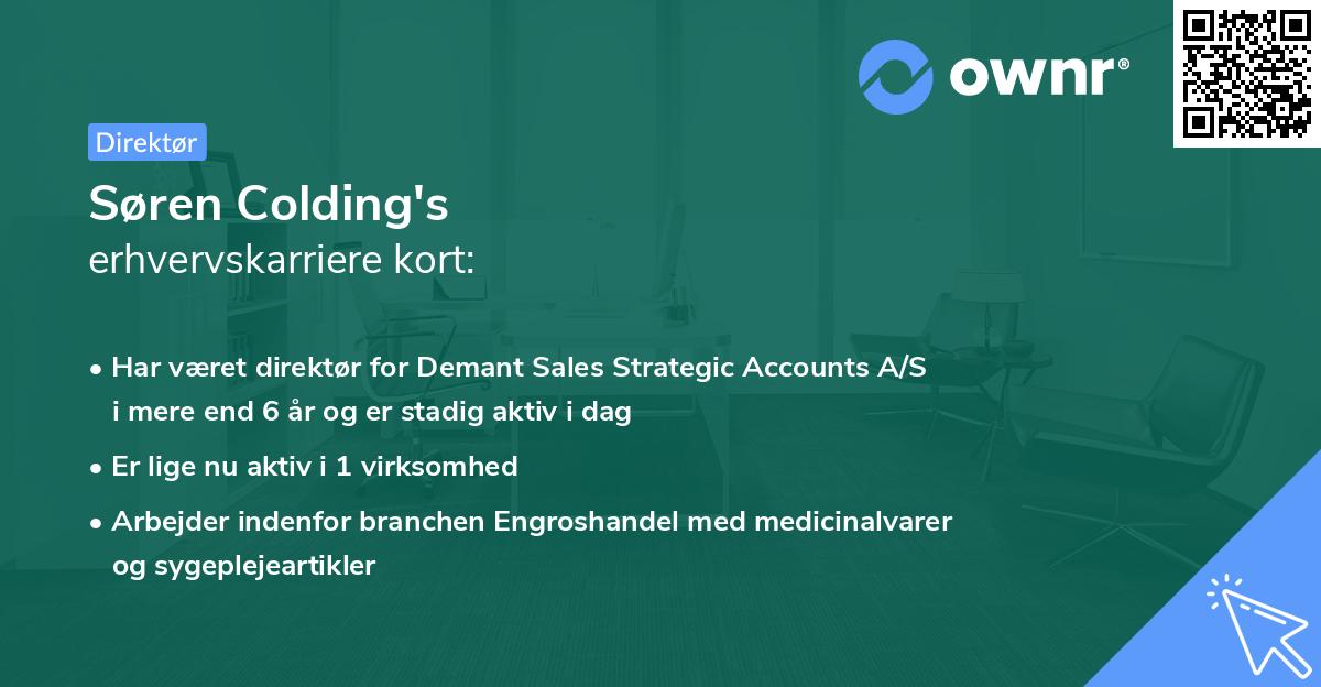 Søren Colding's erhvervskarriere kort
