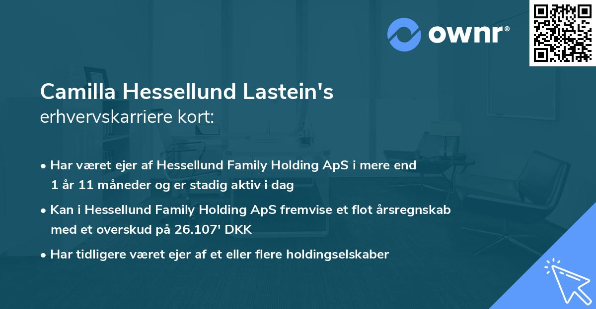 Camilla Hessellund Lastein's erhvervskarriere kort