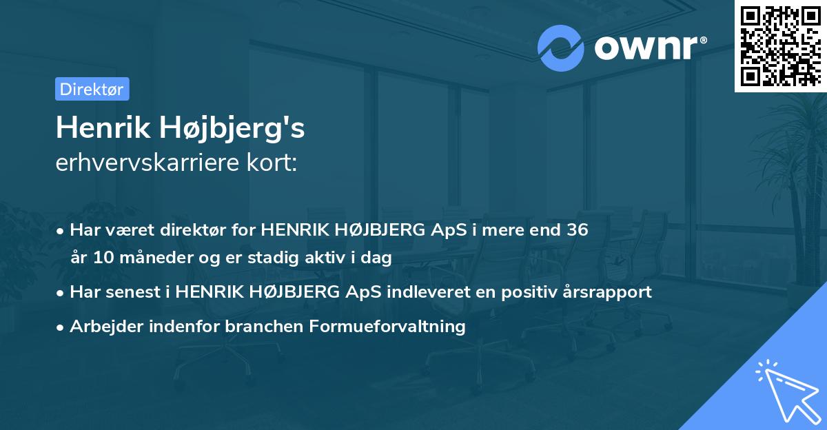 Henrik Højbjerg's erhvervskarriere kort