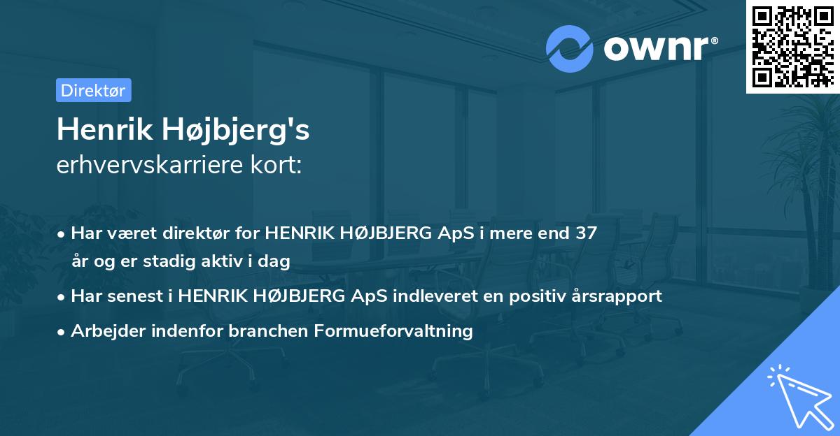 Henrik Højbjerg's erhvervskarriere kort
