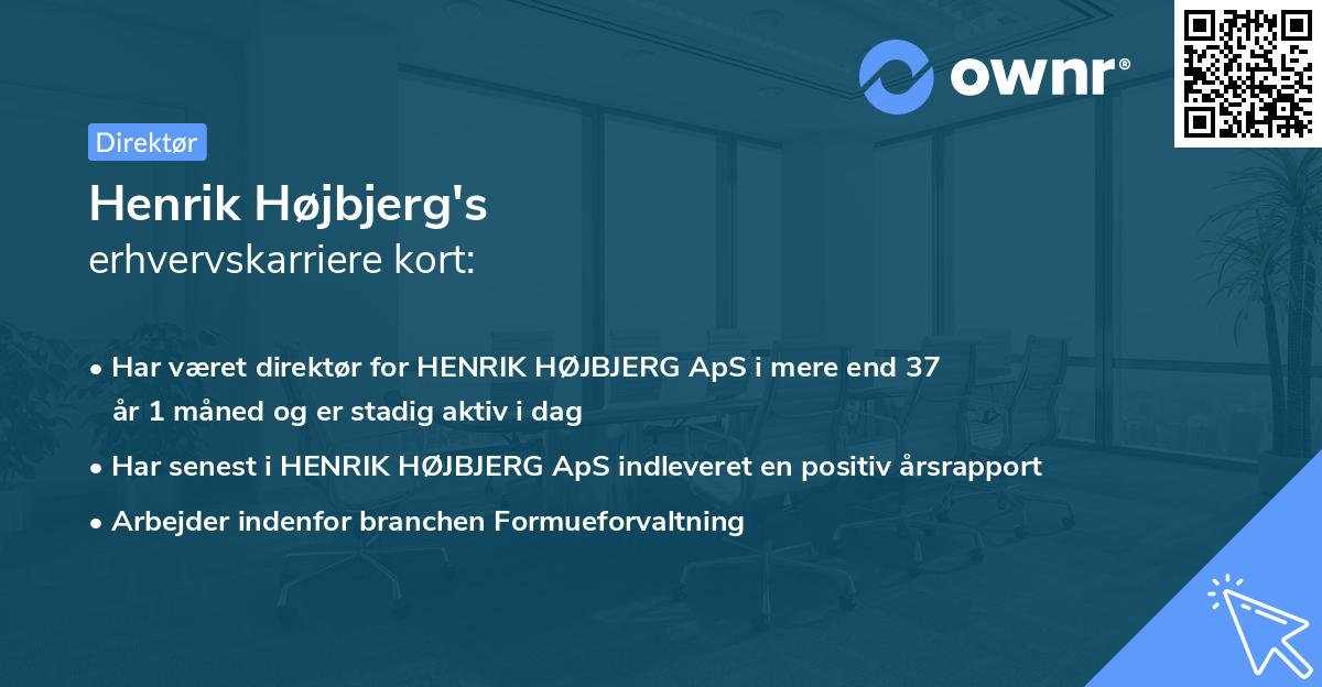 Henrik Højbjerg's erhvervskarriere kort