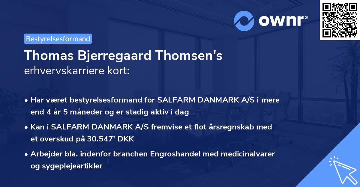 Thomas Bjerregaard Thomsen's erhvervskarriere kort