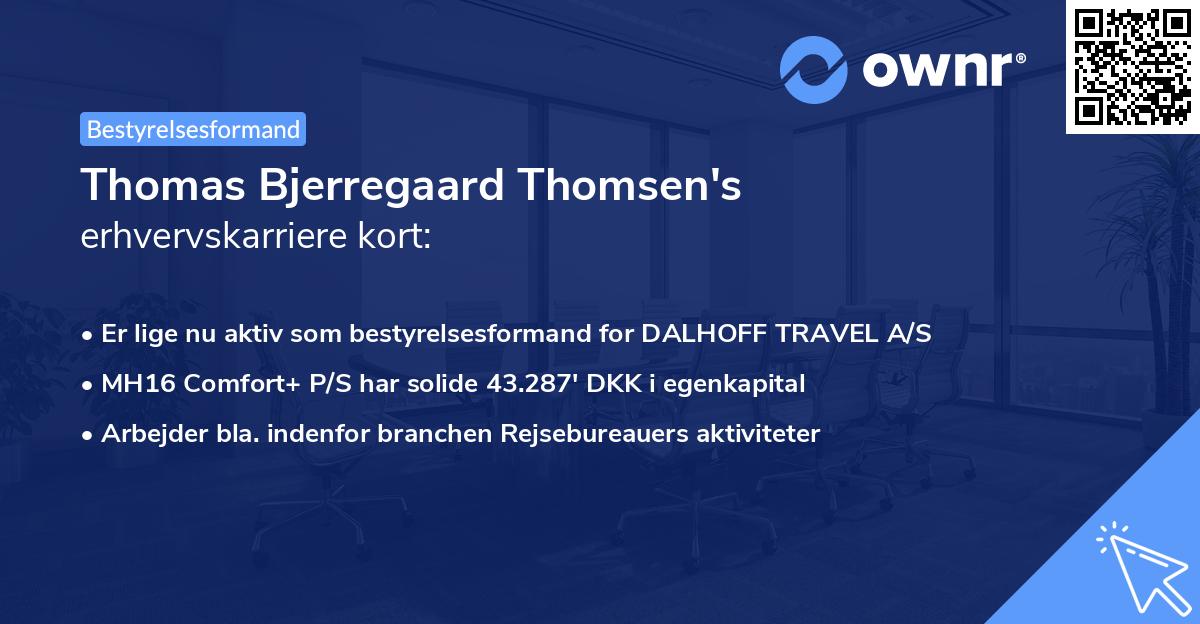 Thomas Bjerregaard Thomsen's erhvervskarriere kort