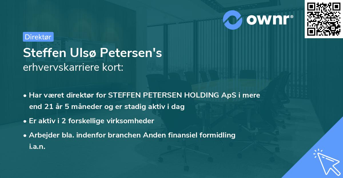 Steffen Ulsø Petersen's erhvervskarriere kort