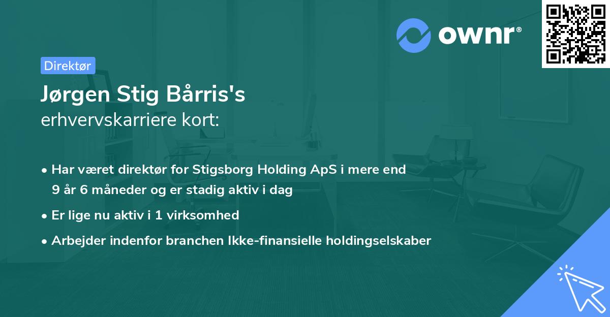 Jørgen Stig Bårris's erhvervskarriere kort