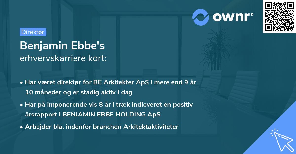 Benjamin Ebbe's erhvervskarriere kort