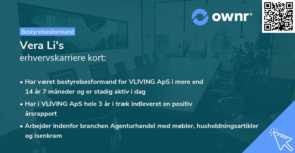 Vera Li's erhvervskarriere kort