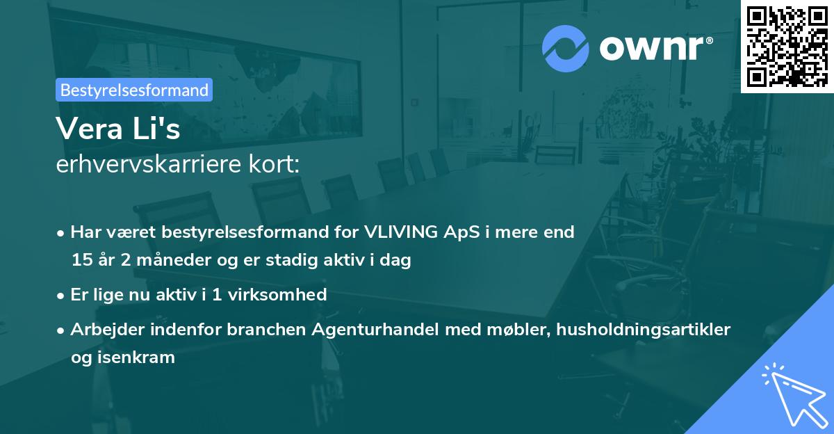 Vera Li's erhvervskarriere kort