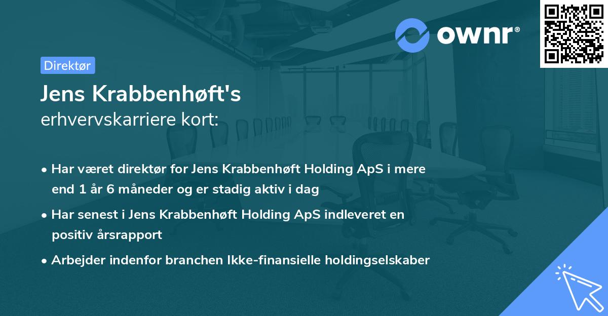 Jens Krabbenhøft's erhvervskarriere kort