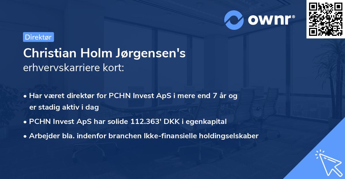 Christian Holm Jørgensen's erhvervskarriere kort
