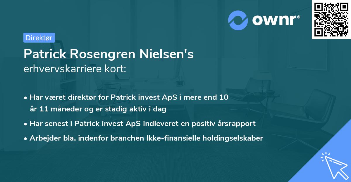 Patrick Rosengren Nielsen's erhvervskarriere kort