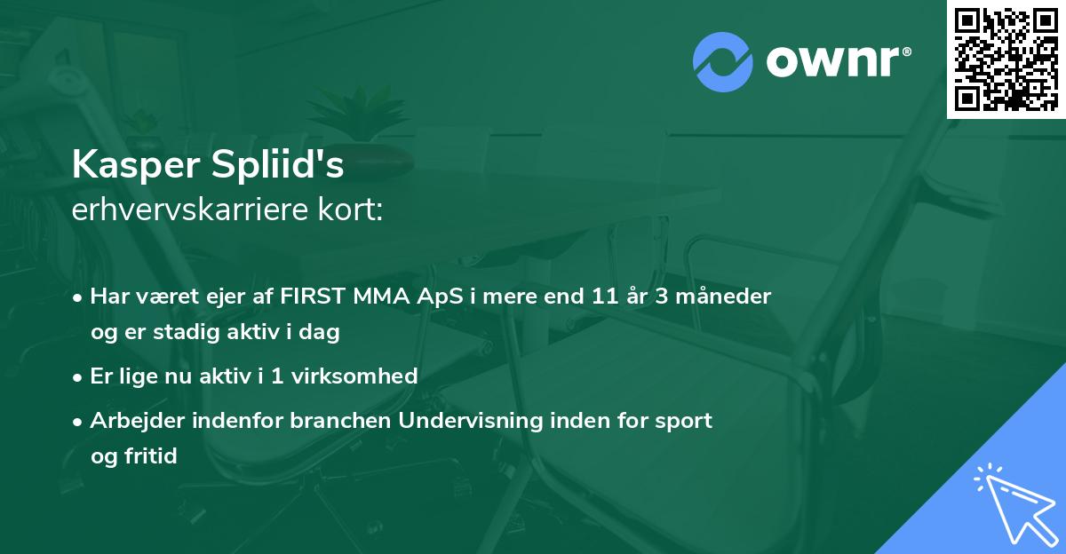 Kasper Spliid's erhvervskarriere kort