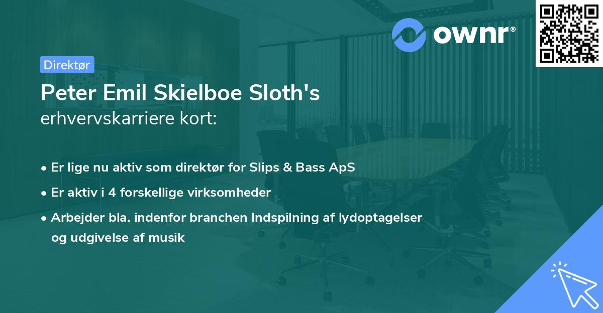 Peter Emil Skielboe Sloth's erhvervskarriere kort