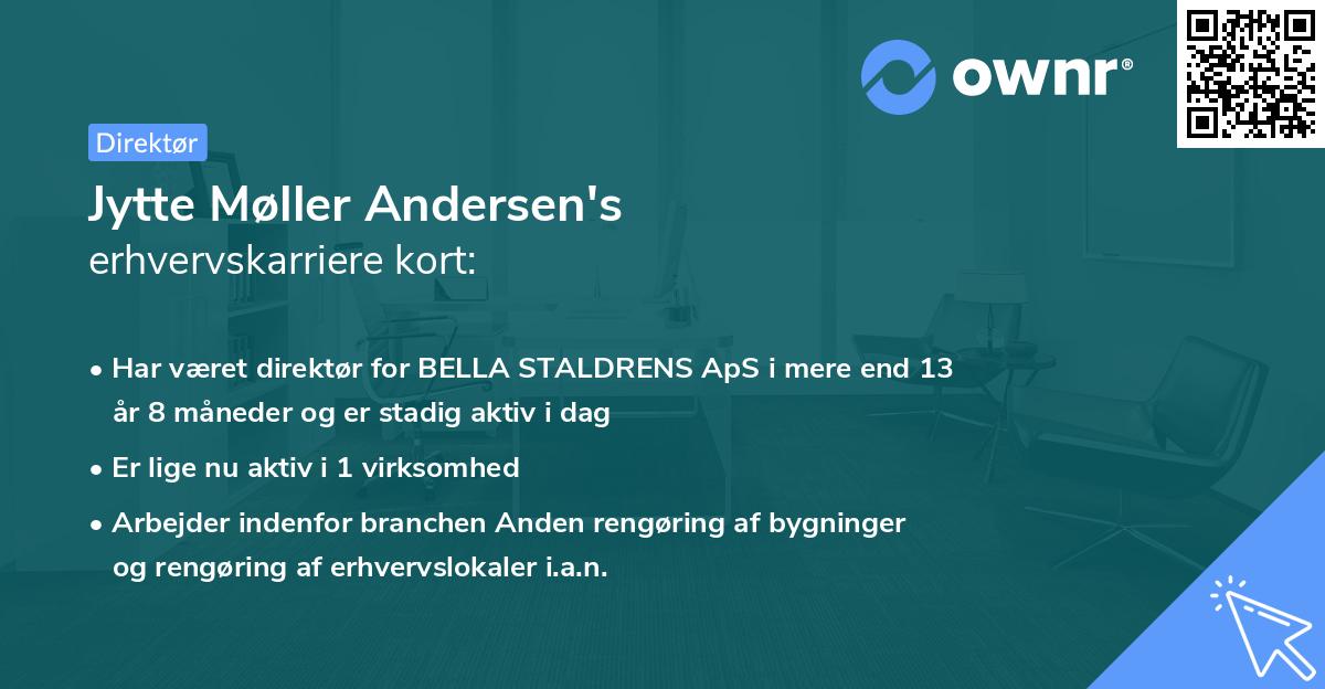Jytte Møller Andersen's erhvervskarriere kort
